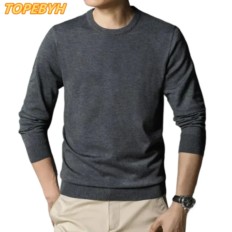 High Quality Casual Men's Sweater  Warm  Long Sleeved Woollen Pullover O Neck Sweater