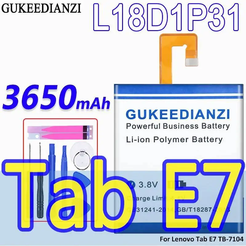 環境に優しい-lenovo-tab-e7-tb-7104f-信頼性の高い電源-l18d1p31-3650mah-タブレットバッテリー