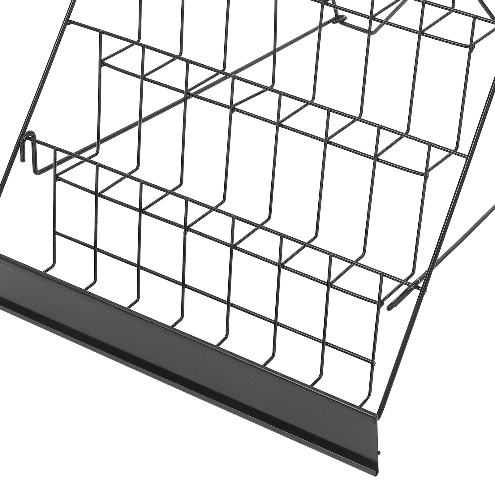 رف عرض كتب على سطح الطاولة باللون الأسود مكون من 6 طبقات لمكتب المعارض وأي منظمة تتطلب عرض المعلومات