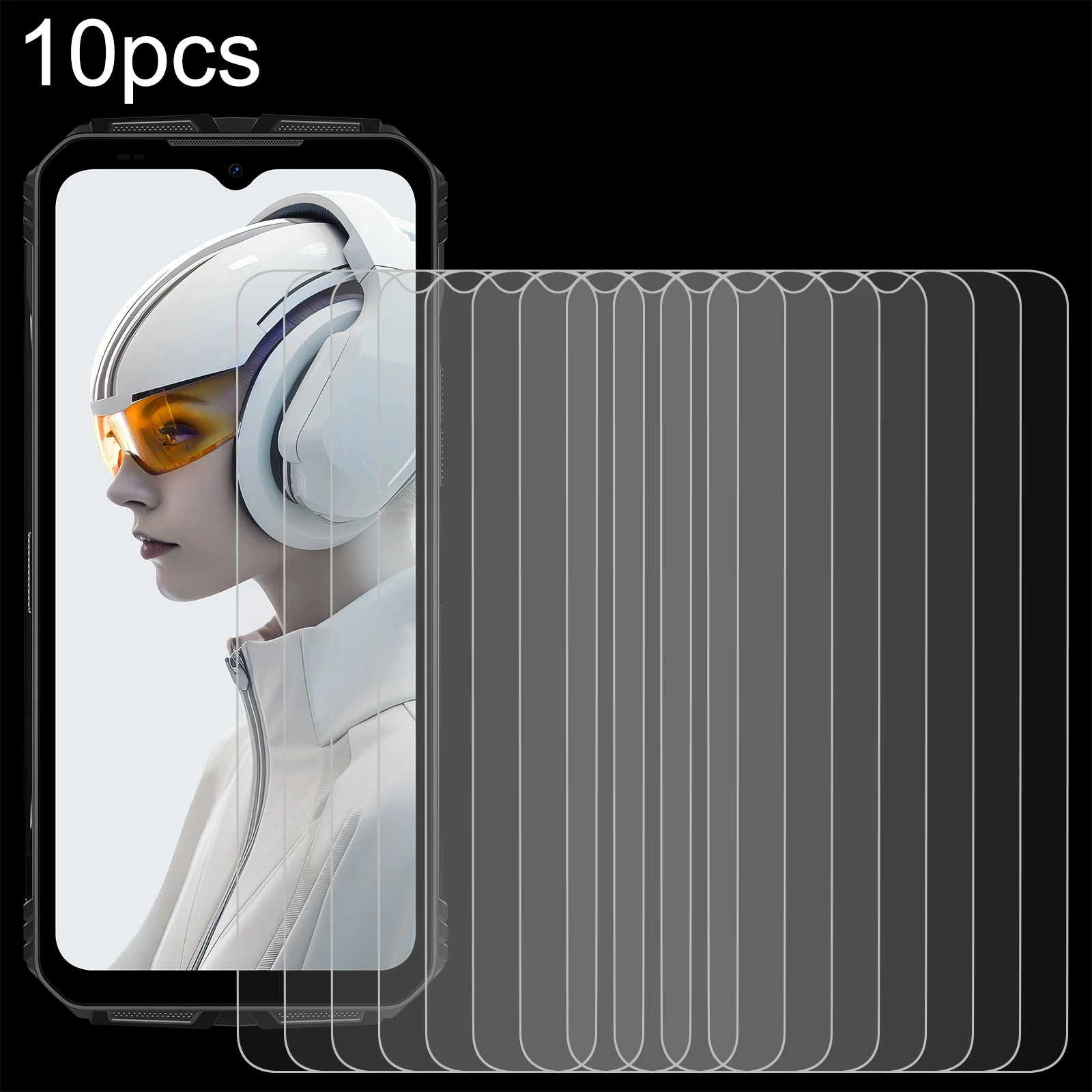 

For DOOGEE V Max Plus 10pcs 0.26mm 9H 2.5D Tempered Glass Film