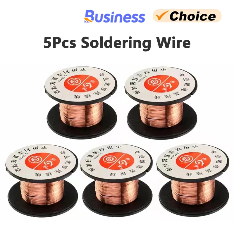 0.1mm 5Pcs Soldering Wire PCB Link Jumper Wire Maintenance Jump Line for Mobile Phone Motherboard Welding Repair Tools