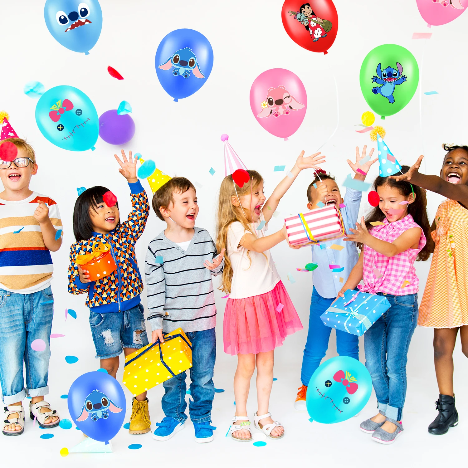 Stitch Birthday Party Balloons,Stitch Birthday Party Decorations-30pcs Stitch Balloons,Including 6 Styles and Patterns ﻿