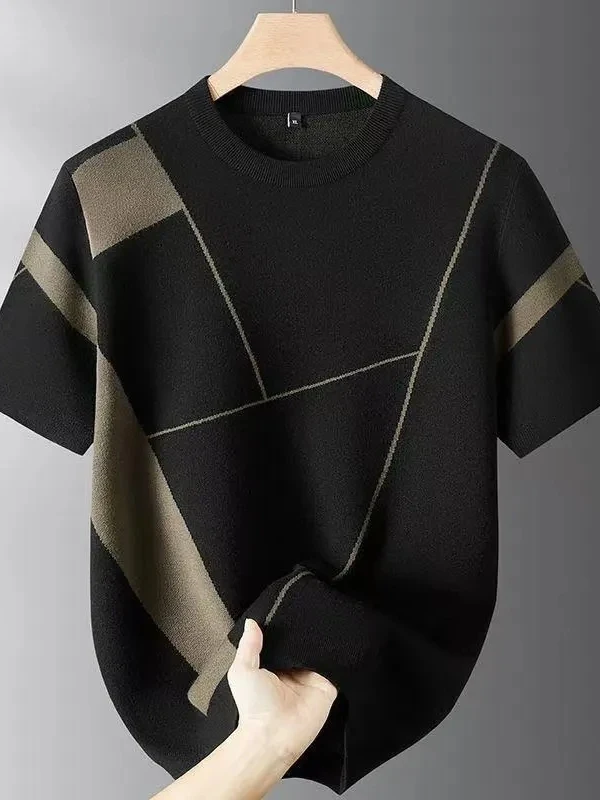 

Men's Casual ort Sve Knitted Sweater Comfortable Underwear T-irt Elastic Warm Casual Faionable Chinese Brand