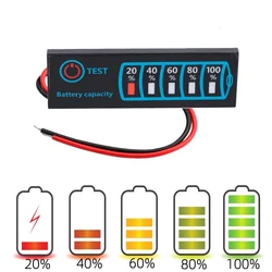 2S-8S wskaźnik naładowania baterii 12V 24V miernik poziomu akumulator kwasowo-ołowiowy Tester uniwersalny wyświetlacz LED z pojemnością baterii