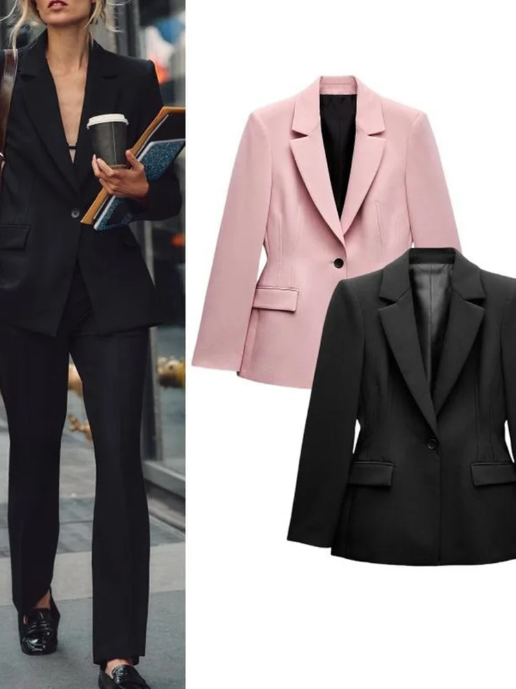 

Slim Fit Long Sve повседневный костюм на одной пуговице Jaet осень-зима новый Sle женский модный смокинг с завязкой на талии пальто