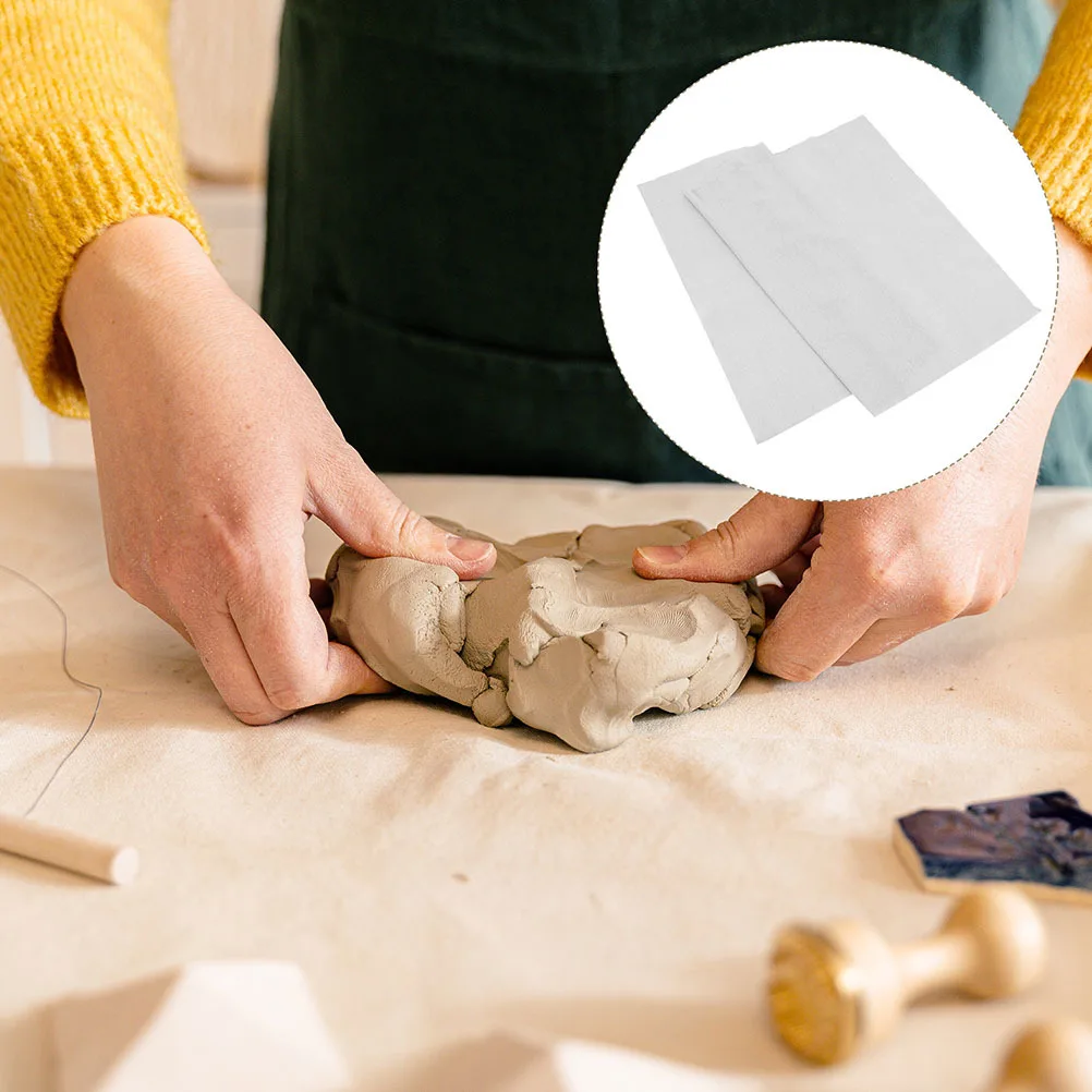 

2Pcs Pottery Tool Kit Burlap Fabric for Clay Texture Printing DIY Sculpting Art Project Supplies Natural Yellow-White Craft