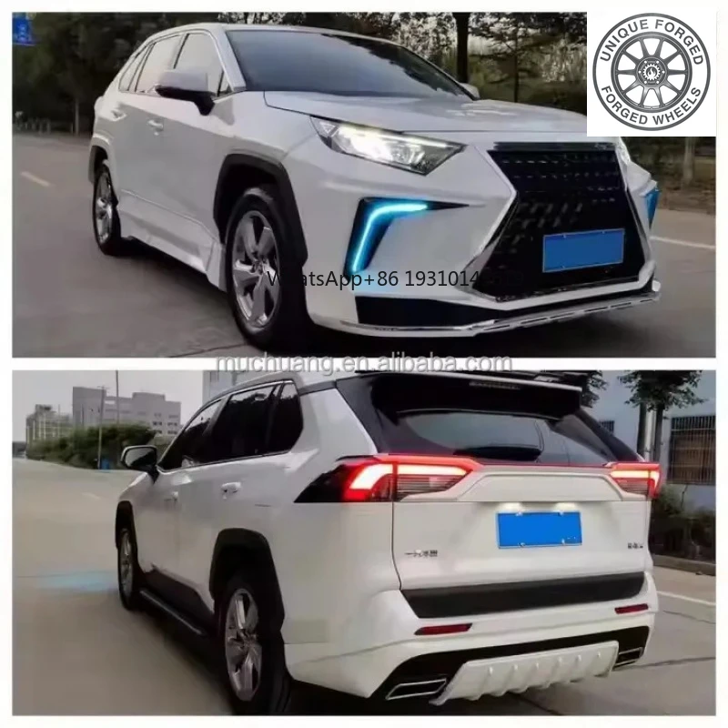 

Высококачественный комплект обвесов из АБС-пластика для Toyota RAV4 2020-2021: передний и задний бамперы в сборе