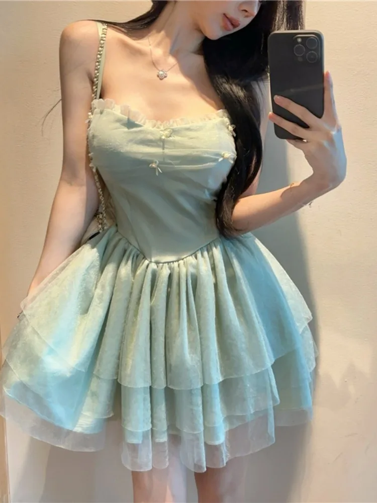 Pure Desire Knot Me Strap Dr vrouwen Sexy Afslanken Taille A-lijn ort Rok Zomer Pendelen Sle Polyestervezel