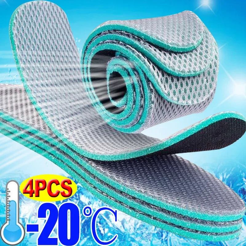 2/4PCS Shock-Absorbing Shoe Inserts Pad Soft Sport Insole Memory Foam Breathable Run Sweat-absorbent Cushion Orthopedic Insoles