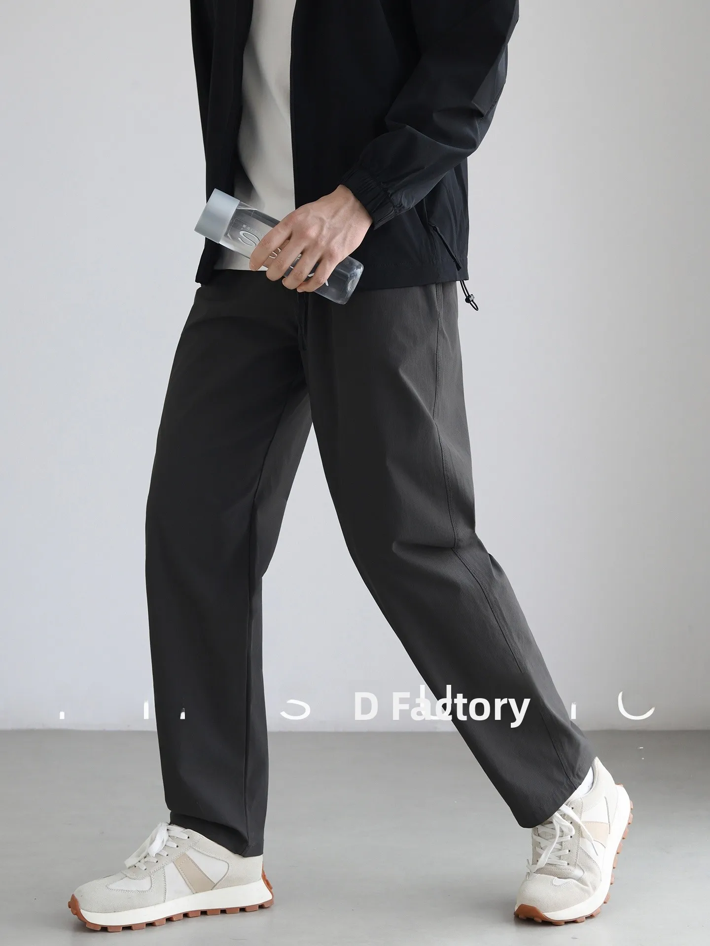 Quick Dry Outdoor Tech Sports Casual Pants Men Summer Commute Thin Cool Feeling Lightweight Straight Leg Anti Tear Nylon