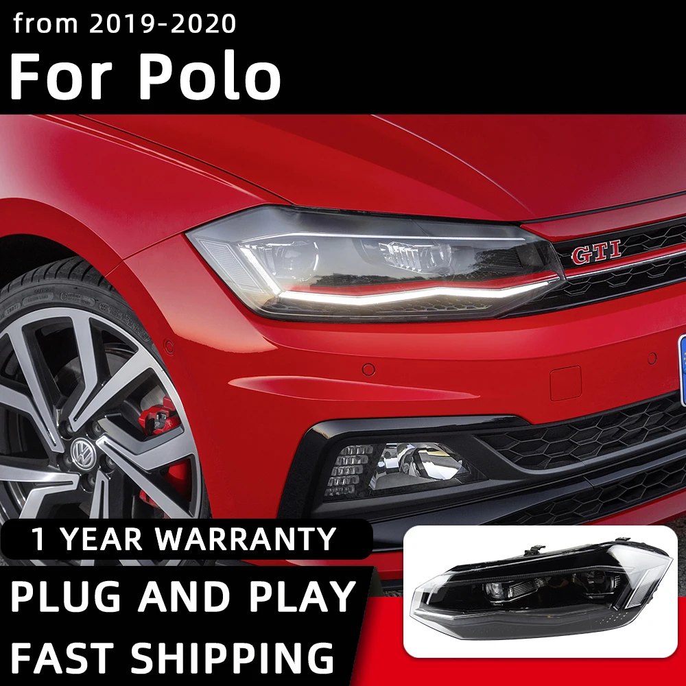 

Car Styling Headlights for VW New Polo LED Headlight 2019-2020 Polo Head Lamp DRL Signal Projector Lens Automotive Accessories