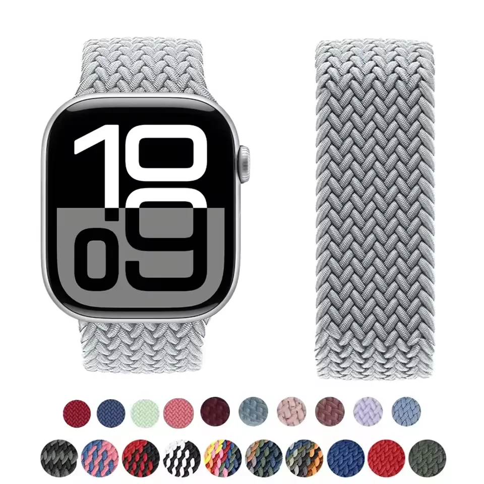 

Band For Apple watch Series 10 46mm 42mm 9 7 8 5 SE 6 44mm 45mm 40mm 38 41mm Ultra 49mm bracelet correa Braided Solo Loop Strap