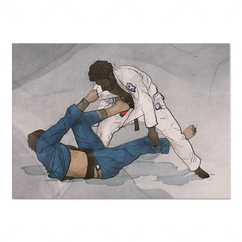 Brazilian JIU jitsu poster, fighting martial arts poster, JIU jitsu poster, JIU jitsu players poster, JIU-jitsu wall art,