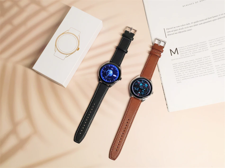 Neue ultradünne Smartwatch für Herren, AMOLED 3D-Bildschirm, immer aktuelles Zifferblatt, Sport, Fitness, wasserdicht, Herzfrequenz, Bluetooth-Anruf, Smartwatches – Detail 2