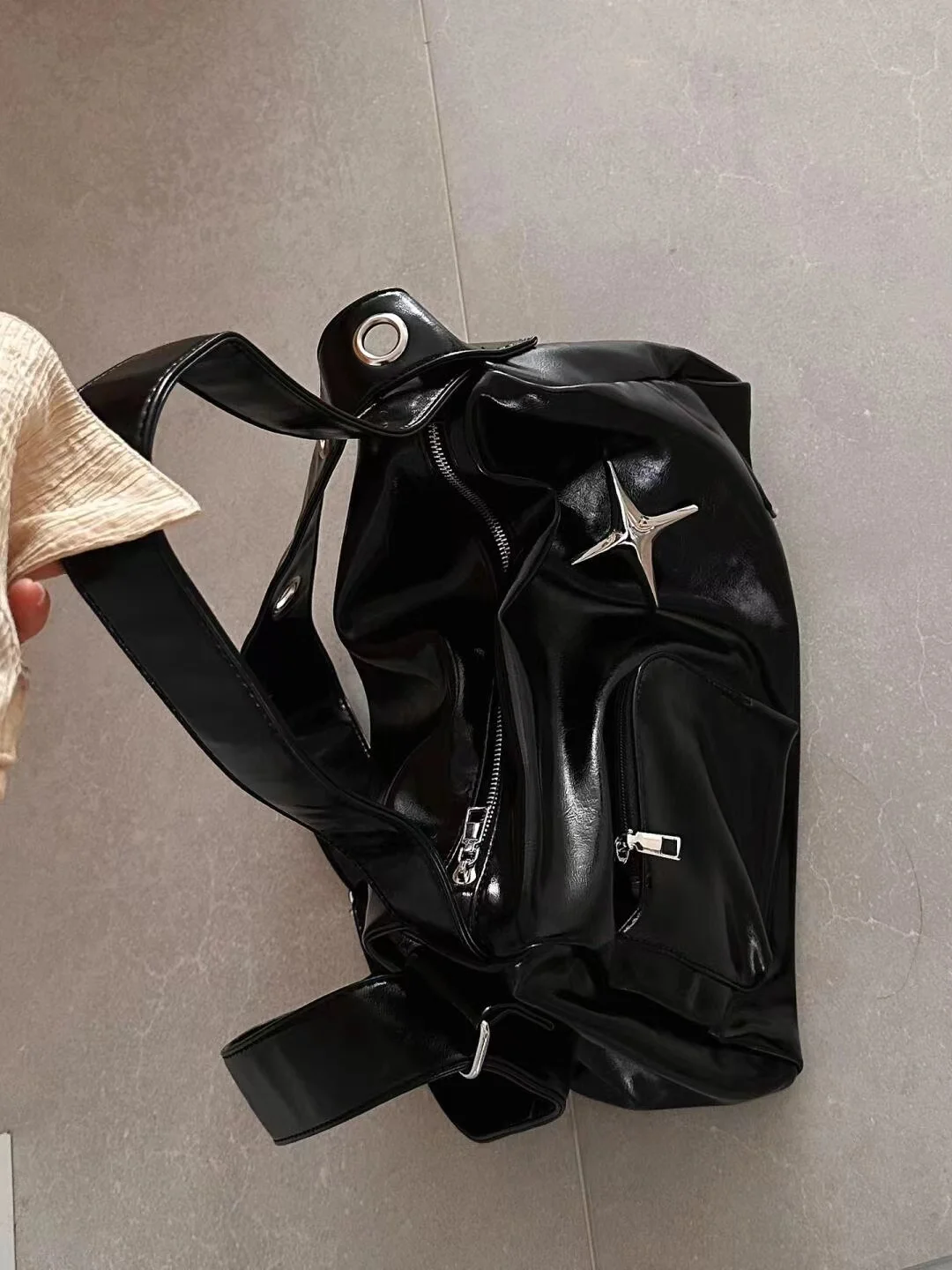 سعة كبيرة ستار المرأة حقائب كتف بسيطة لينة بولي Leather جلد كول بنات حقيبة كروسبودي بلون السفر حقائب اليد النسائية حمل