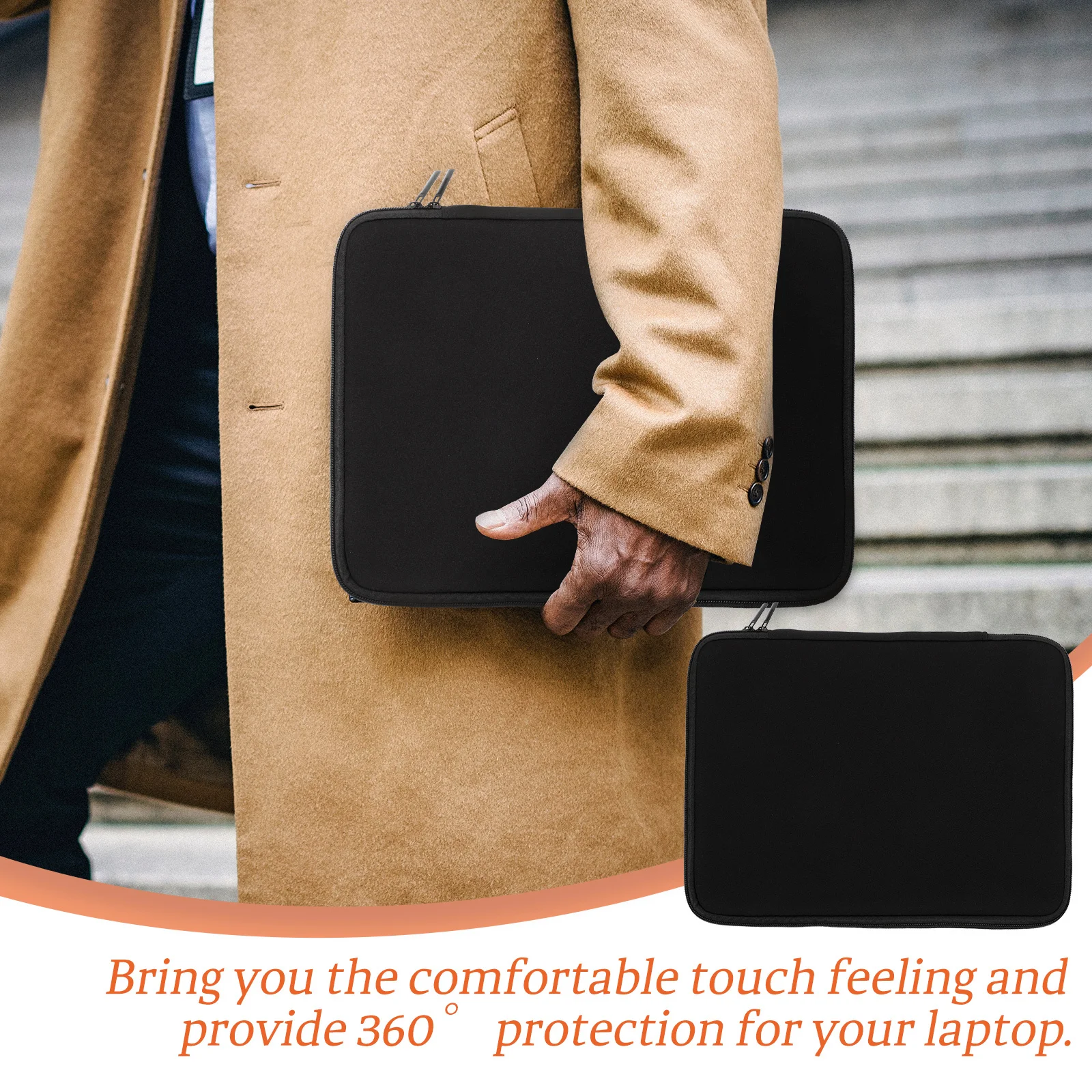 

Laptop Sleeve Slim Waterproof Neoprene Inner Bag for 15.6 Inch Notebook Dust Resistant Carrying Case for Business Commute and