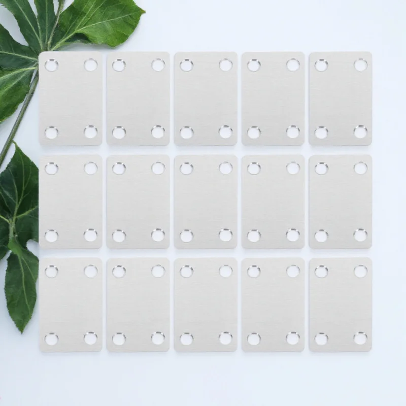 

20Pcs Stainless Steel Flat Joining Plates Straight Brackets Furniture Repair Mending Plates Metal Brackets for Wood