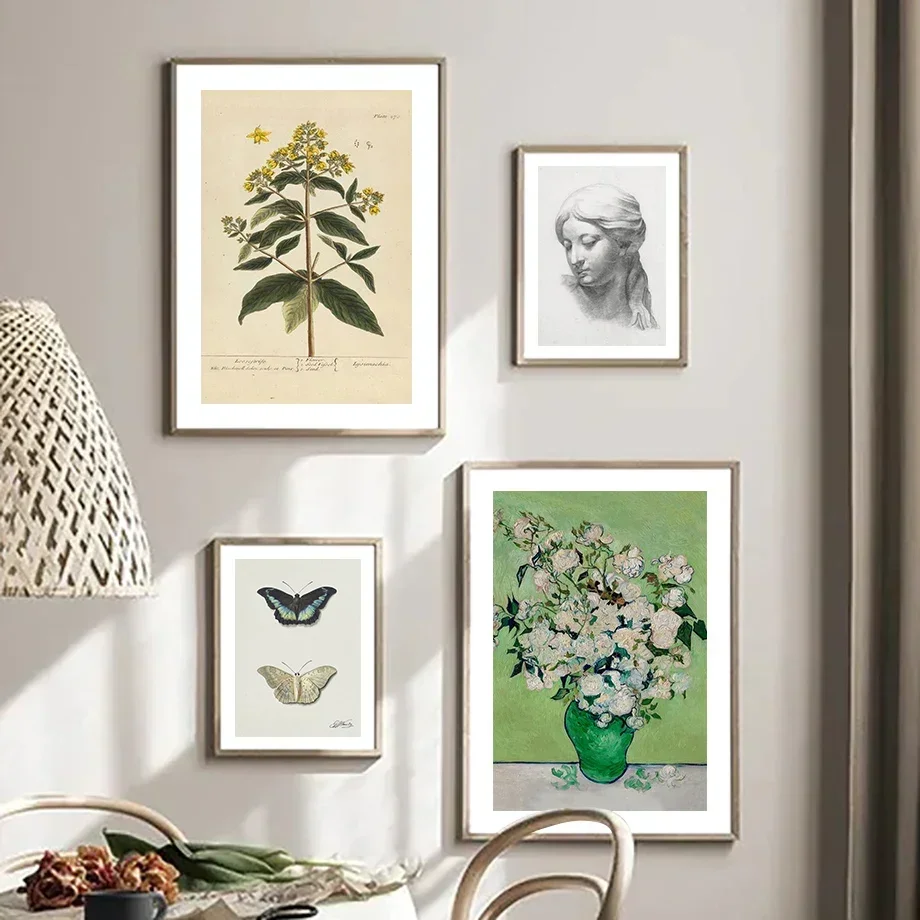 Scandinavian Vintage Wall Art Matisse Sketch Butterfly Horse Crane HD Canvas Poster Prints Home Bedroom Living Room Decoration