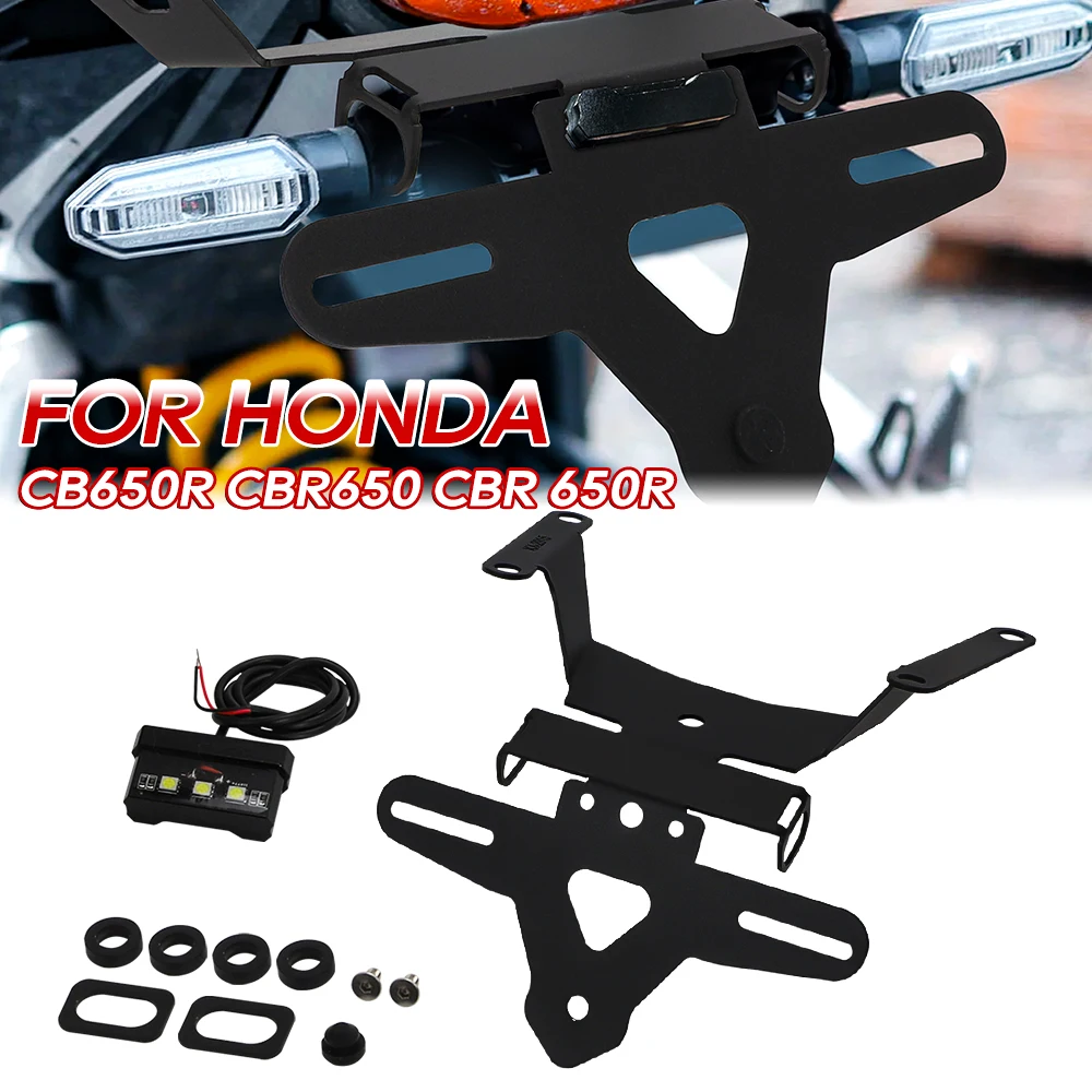 

Motorcycle License Plate Mount Holder Number Registration Bracket For Honda CB650R CBR650 CBR650R 2019 2020 2021 2023 Moto Parts