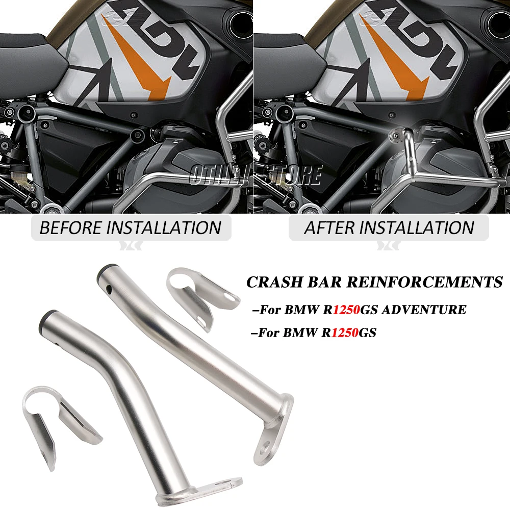 New For BMW R1250GS ADV Adventure ADVENTURE r 1250 gs GSA Extended upper Crash bar Bumper Stainless Steel Tank Guard Protector