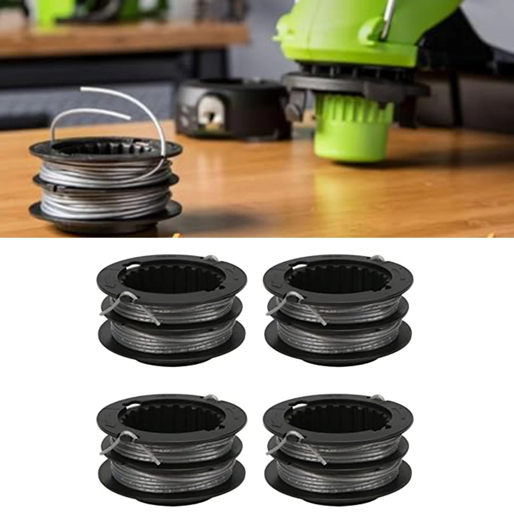 /4Pcs /17ft /0.080 Inch String Trimmer Replacement Spool With Line For For Greenworks For Snapper Lawn Mower Parts SB00L00