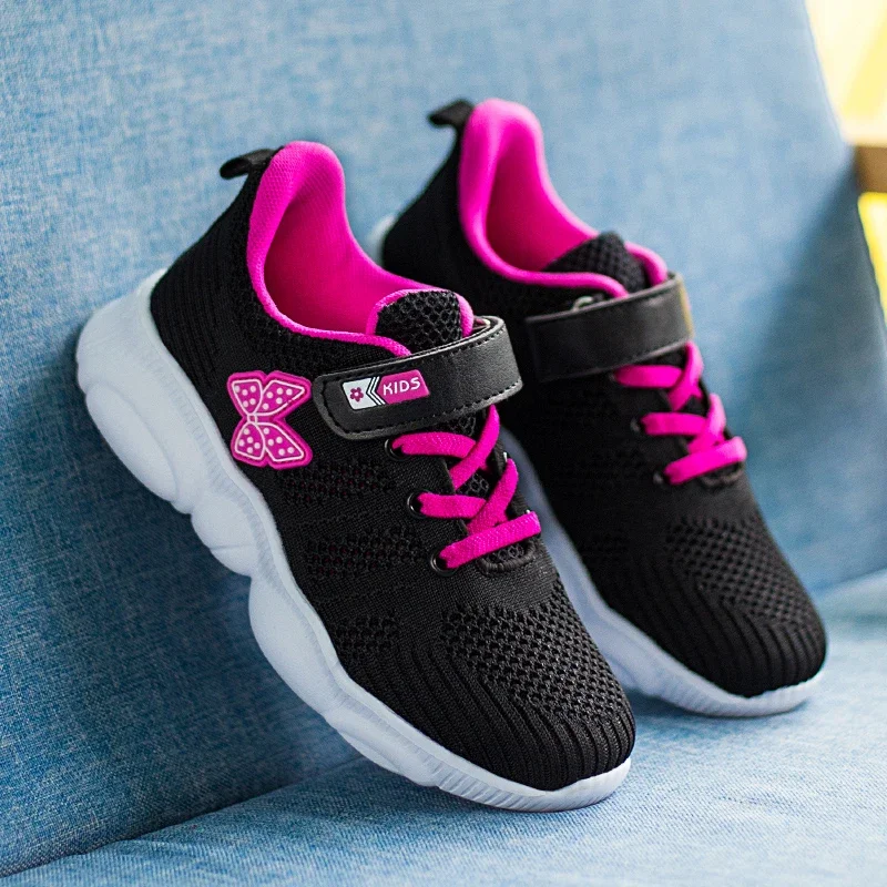 High Quality Girls Sneakers 4-12Y - Breathable Mesh Lightweight Summer Toddler Casual Sports Shoes