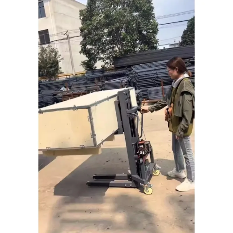 Mini stakery z platformą transportową na palety, z obrotowymi kółkami, silnikiem hydraulicznym i rdzeniem hydraulicznym.