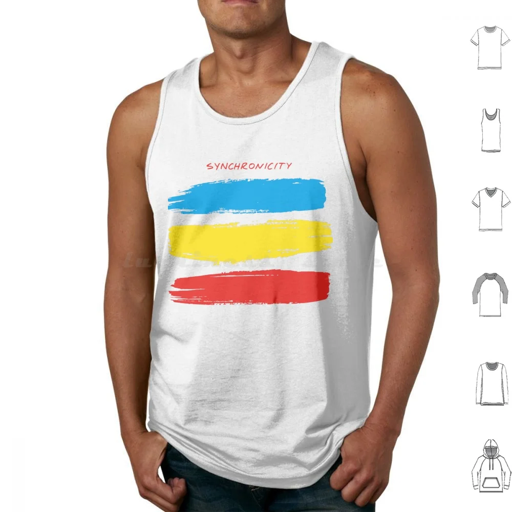 Synchronicity Tank Tops Vest Sleeveless Synchronicity The Police Sting Andy Summers Stewart Copeland 80s Music