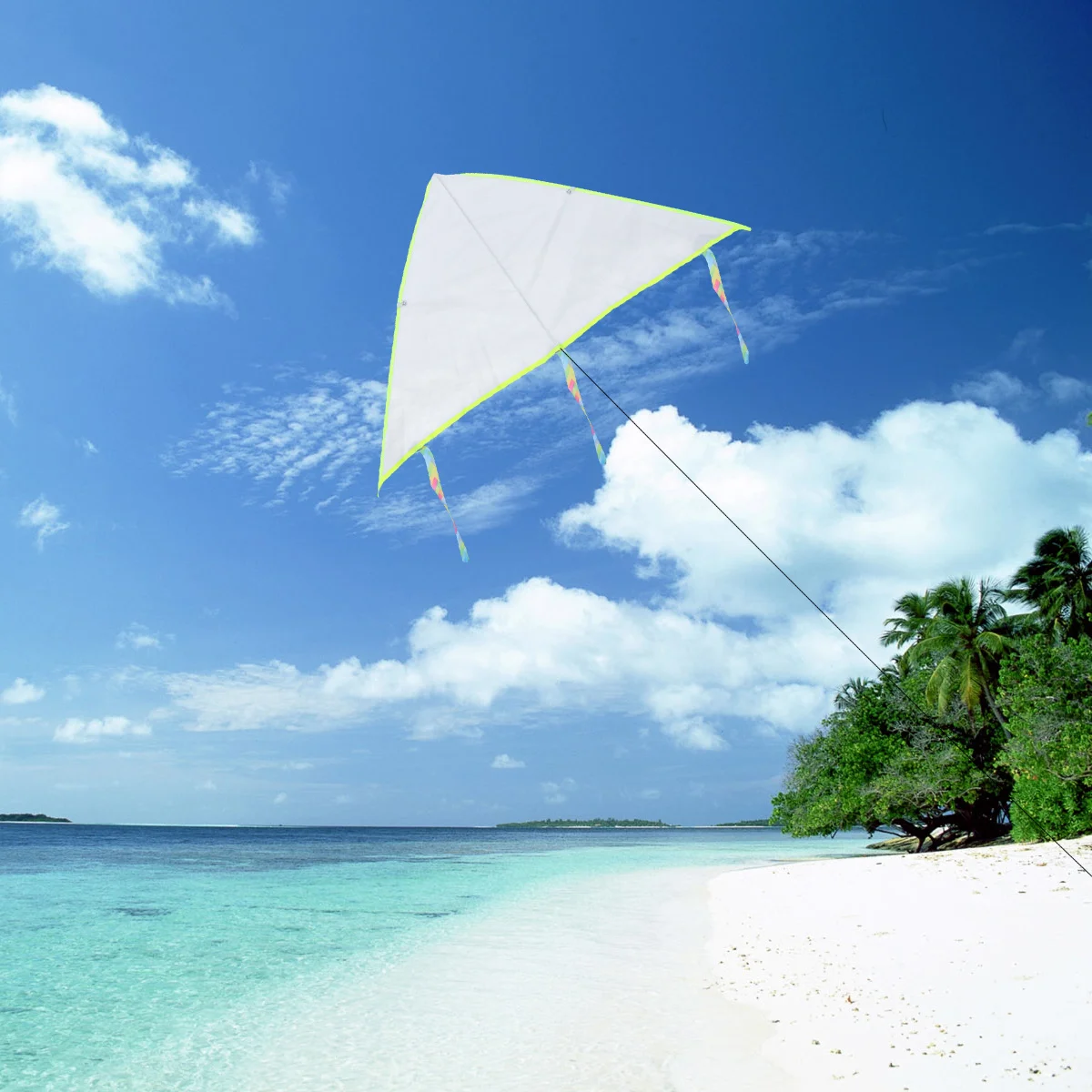 5 Stuks Kids Diy Schilderen Kite Lege Driehoek 75X75 Cm 50 M Middenlijn Outdoor Vliegeren voor Strand Communicatie