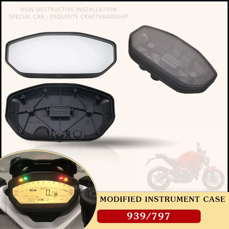 Motorcycle Instrument Shell ABS Plastic Dashboard Tachometer Speedometer Case Fit For Monster 797 Supersport 939 2017-2021