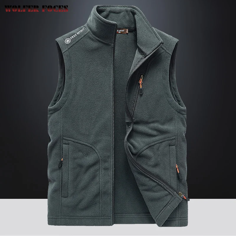 Standing Collar Vests Men\'s Autumn And Winter Warmth Double-sided Velvet Sleeveless Jacket Casual Windproof Vest Fleece Camisole