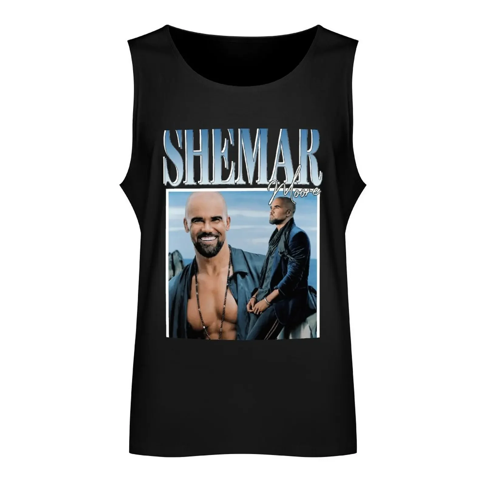 Shemar moore Tank Top men gym Bodybuilding shirt