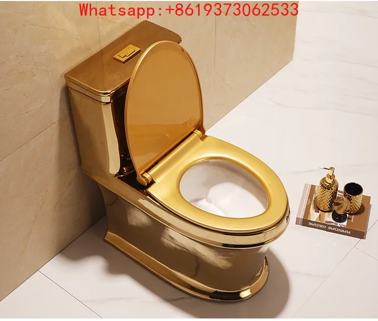 Urea-formaldehyde Lid, Gold Toilet Lid, Universal Slow-Lowering Silent Toilet Seat Cover UV Type Toilet Plate  Accessories