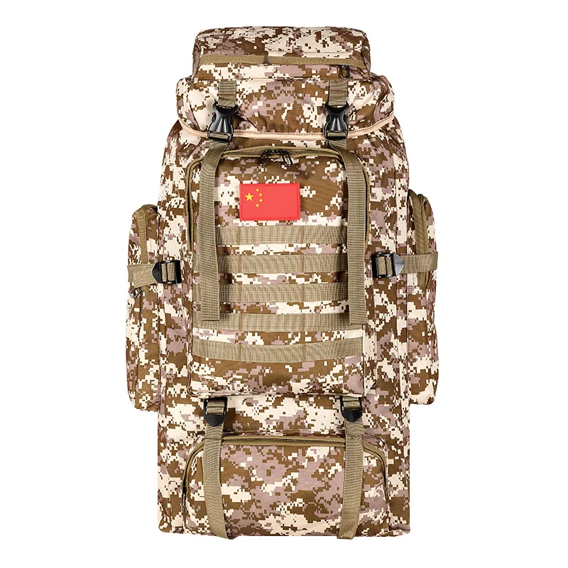 

New large capacity waterproof camouflage 80L backpack outdoor sports mountaineering bag outdoor travel leisure backpack