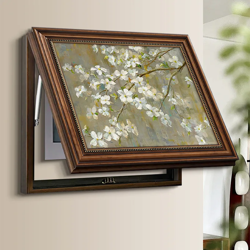 French antique style living room meter box decorative painting dining room entrance retro distribution box push-pull power box