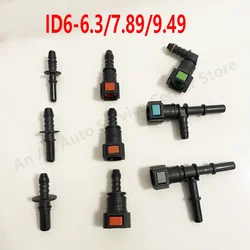 Car Fuel Line Coupler Hose Quick Connect ID6 6.3 7.89 9.49 Rubber Nylon Oil Line Pipe Adapter Disconnect Release Hose Connector