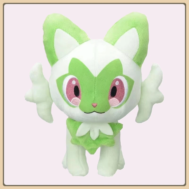 

20cm Pokemon Sprigatito Plush Green New Leaf Cat Anime Plush Peluche Doll Cute Cartoon Animals Cats Lovely Gifts