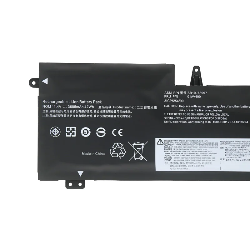 بطارية كمبيوتر محمول لينوفو ، 13 G2 S2 in ، 01AV435 01AV400 01AV401 01AV435 01AV437 S2 ، جديدة