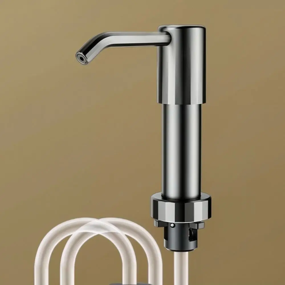 Manual Soap Dispenser For Kitchen Sink Countertop Built In Detergent Pump Press Type Tool With Long Extension Hose