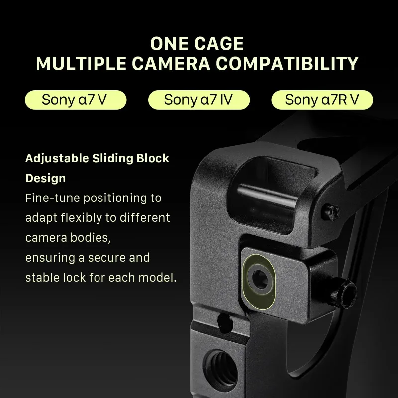 TILTA TA-T100 Full/Half Camera Cage Kit for Sony A7 V A7M5 A7R V with Cable Clamp Xeno Side Handle PD V Mount Battery Plate