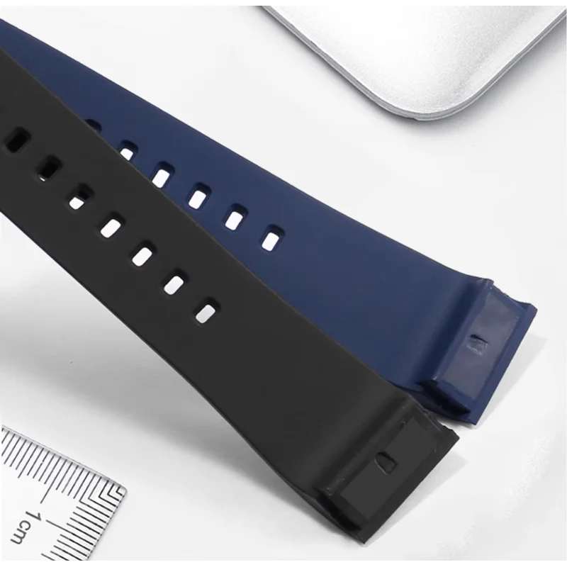 20 23 مللي متر ل كارتييه Sandoz Santos100 سلسلة سيليكون ساعة مطاطية حزام الرجال النساء حزام الساعات معصمه سوار أسود أزرق