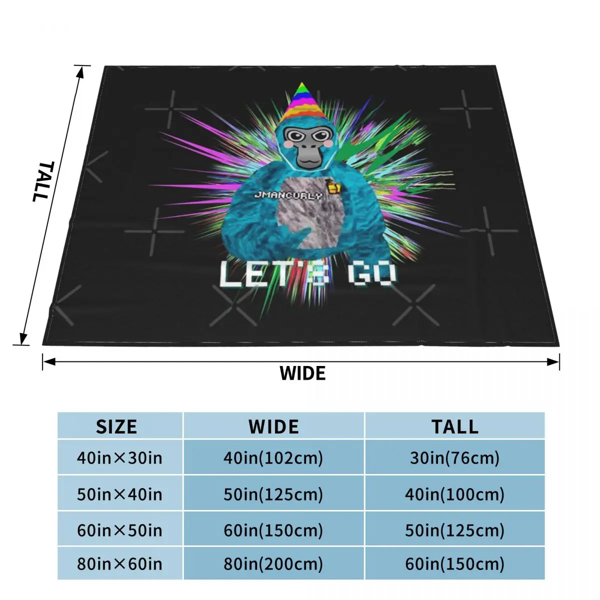 JMANCURLY Gorilla Tag VR Gamer Video Game Design Blanket Bedspread On The Bed Vintage Sofa Bed