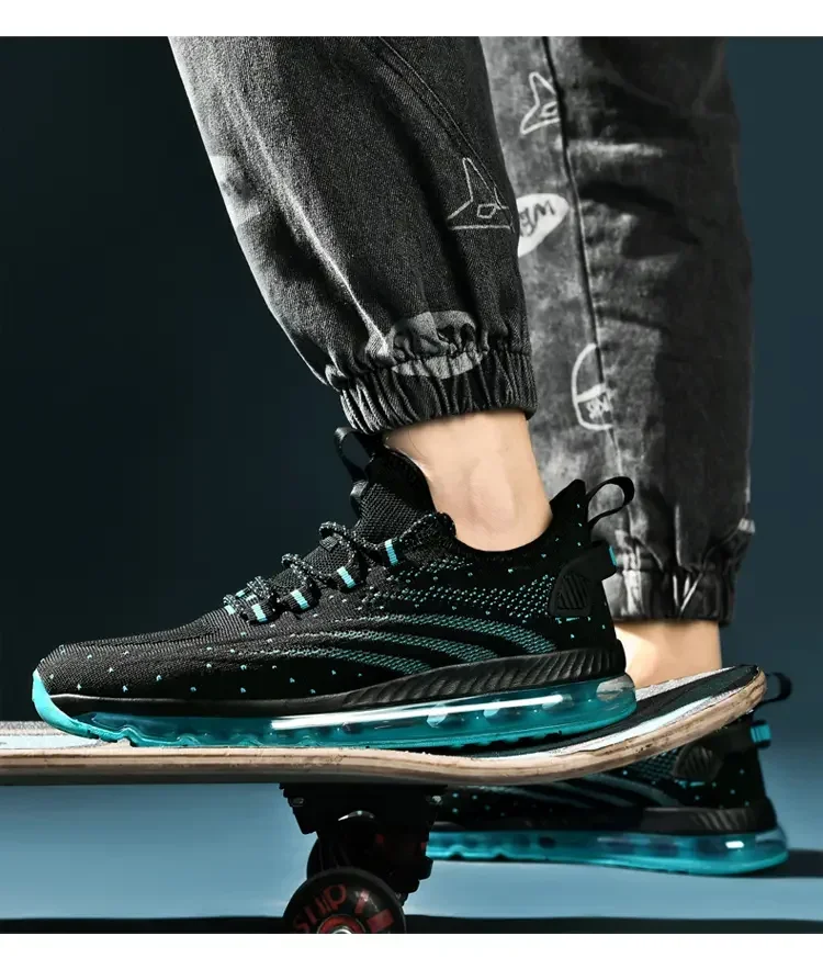 Men's Breathable Motorcycle Boots Casual Running Shoes Trendy Knife Edge Sports Shoes  Brand Spring Autumn New