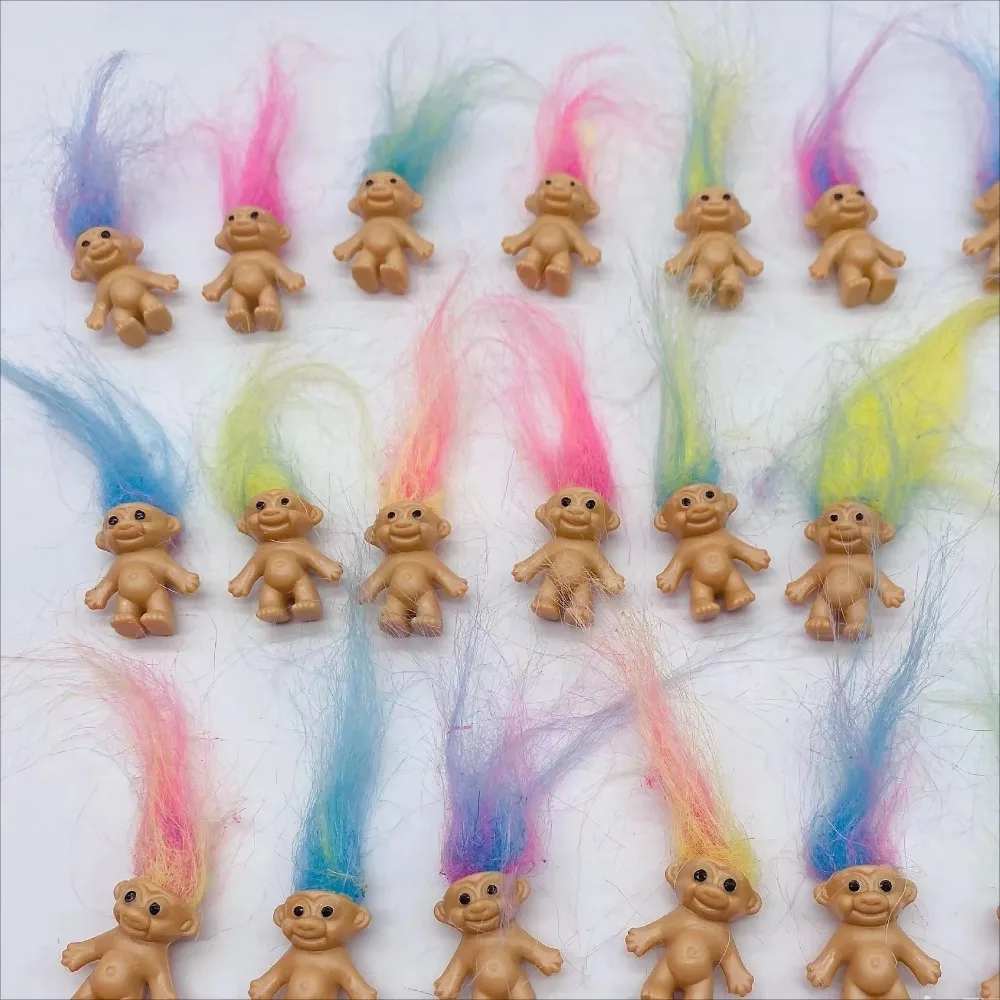 Troll Dolls, Vintage Trolls Lucky Doll Figures, Chromatic Adorable Cute Little Guys Collection, Party Favors,Christmas,Halloween image 2