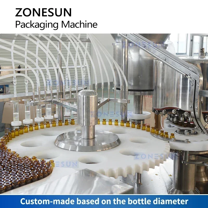 ZONESUN – Machine automatique de remplissage et de scellage de flacons, équipement de sertissage de bouteilles de penicilline ZS-AFC12P