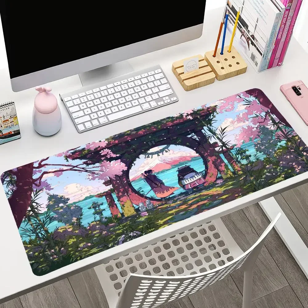 Digital Art Nature Landscape Mousepad Large Gaming Mouse Pad LockEdge Thickened Computer Keyboard Table Desk Mat