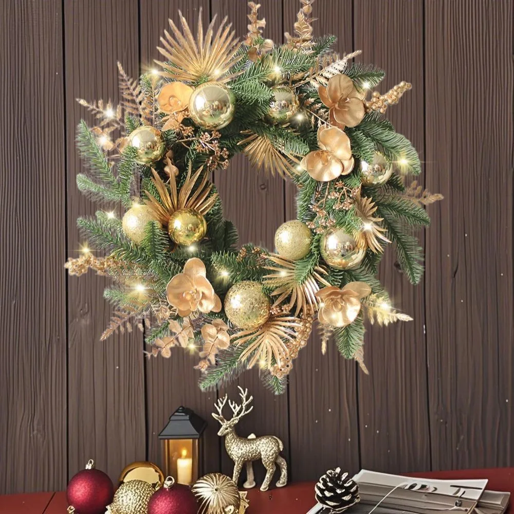

Christmas decorations Christmas wreath 50cm door wall hanging rattan ring hotel shopping mall scene arrangement pendant