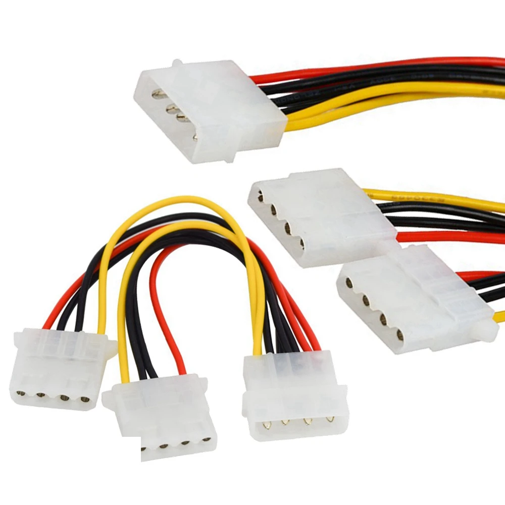 18AWG 8 zoll Computadora Netzteil IDE 4 pines Molex LP4 Mроnlich zu 2 x Weibliche Splitter Power Kabel schnur, festplatte Festplatte