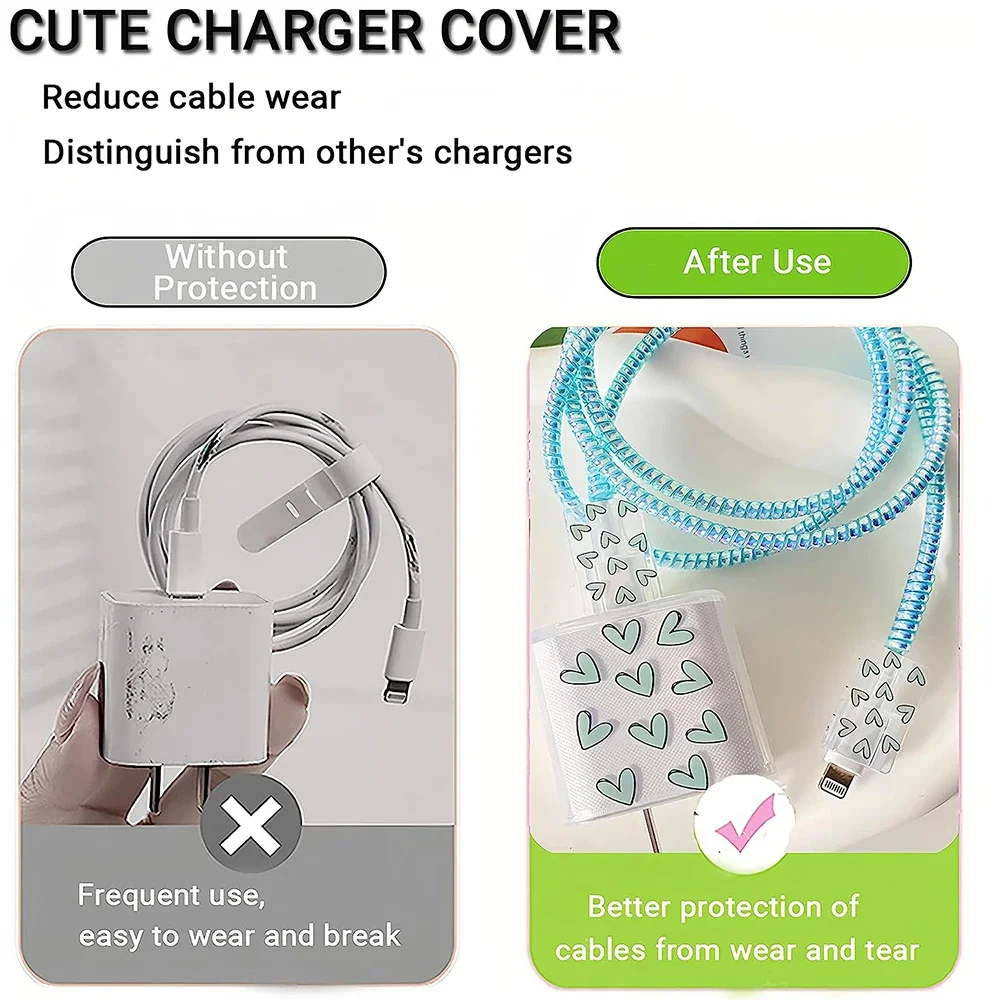 حافظة واقية لشاحن أبل ، غلاف واقي لدغة الرأس كبل البيانات ، ينطبق على آيفون 15 ، 14 ، 13 ، 12 برو ماكس ، 18 ، 20 واط