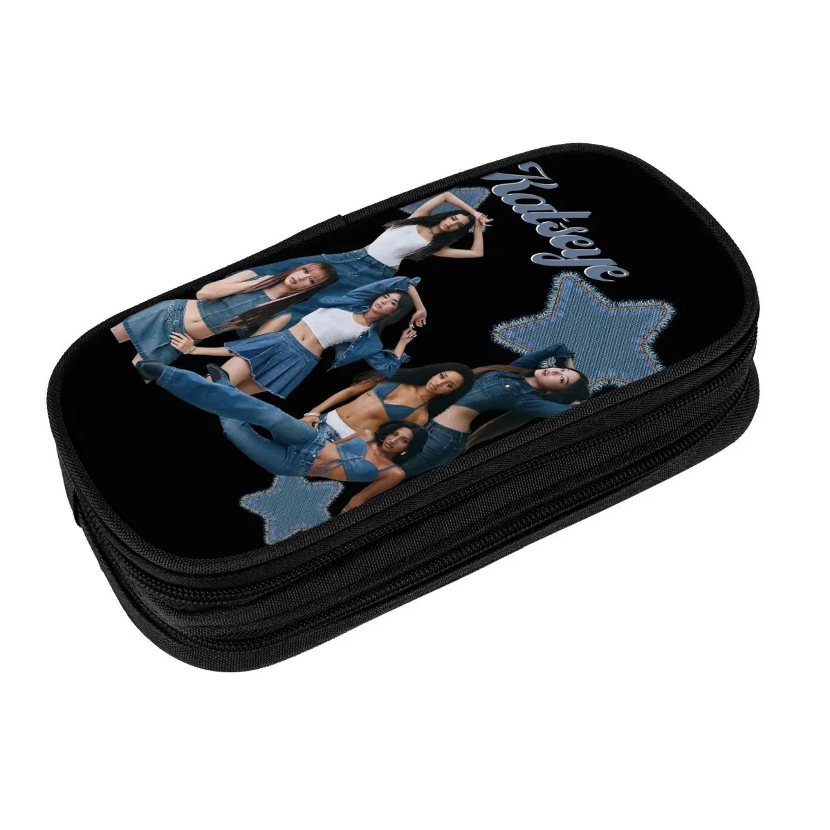 

Katseye Kpop Girl Group Pencil Cases Pencilcases Pen Box for Student Large Storage Bag School Supplies Gifts Stationery